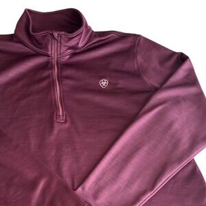 Ariat Tek 1/2 Zip Sweatshirt Womens XXL Burgundy Gorpcore Western